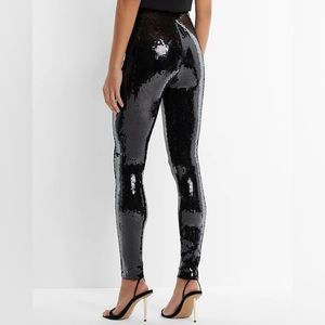 Black sequin leggings